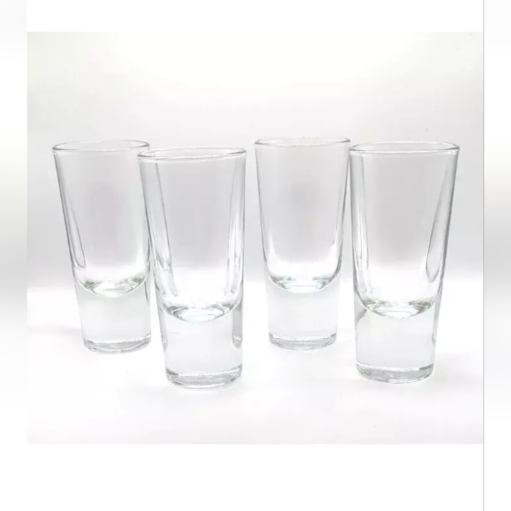 Casa Cocktail Glasses 6" Tall Barware Heavy Bottom MCM Vtg Shotglass Style